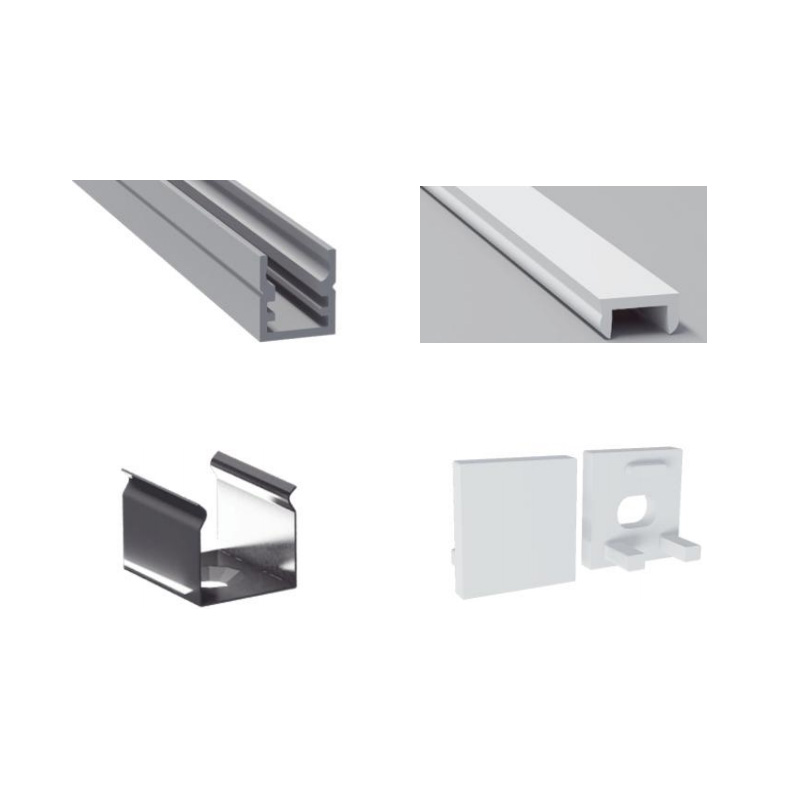 Mini LED Black Anodized Aluminum Profile For 8mm LED Strip Lighting Mini LED Black Anodized Aluminum Profile For 8mm LED Strip Lighting